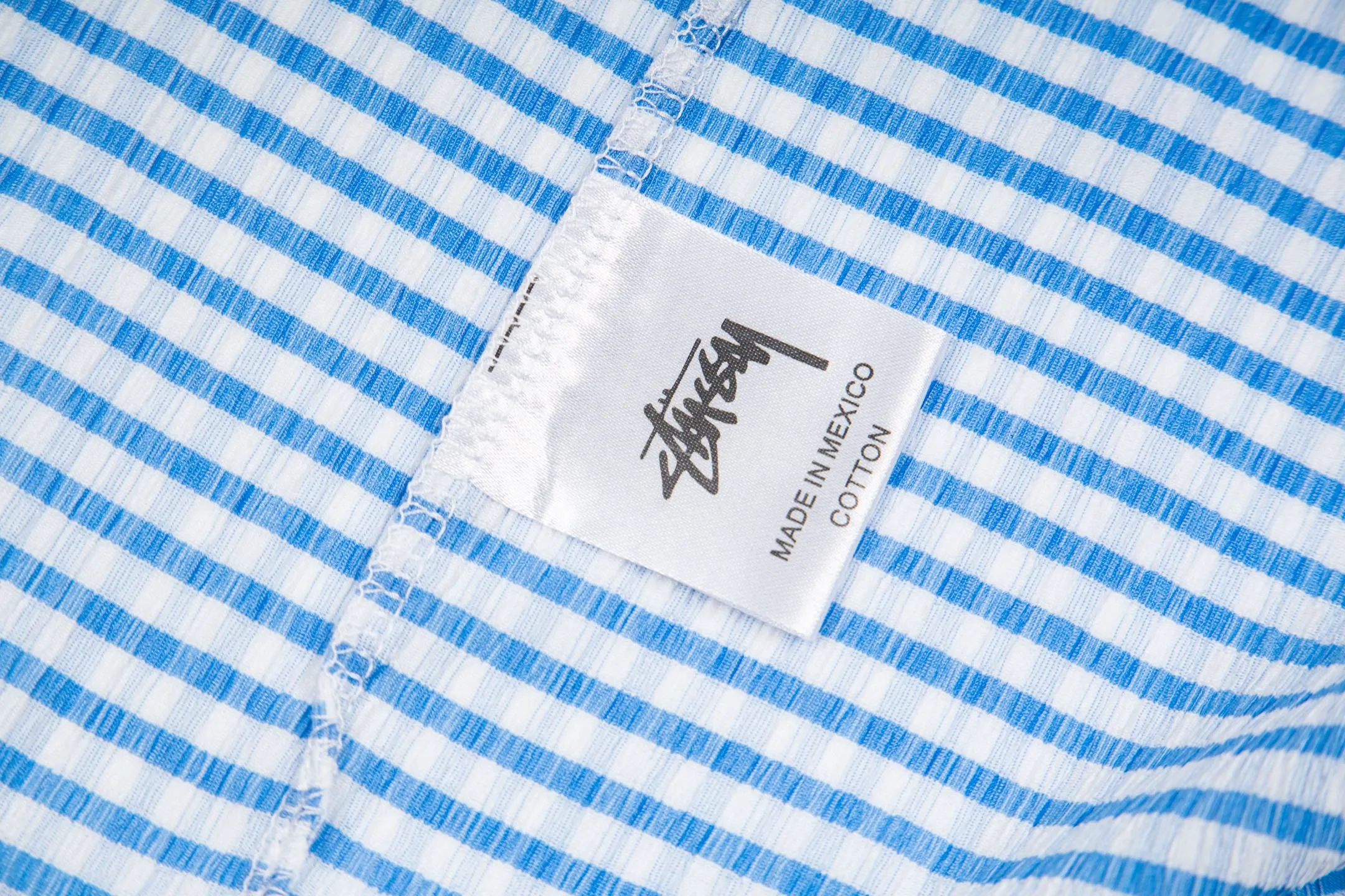 XY 6915# P80（ Quality ） Stussy CRINKLED CHECK SS SHIRT logo Same Style ：Black Royal Blue Size：S M L XL ： ：
